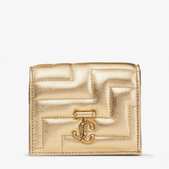 Jimmy Choo Handbags - Jimmy Choo Nappa Leather Wallet with Light Gold JC Emblem